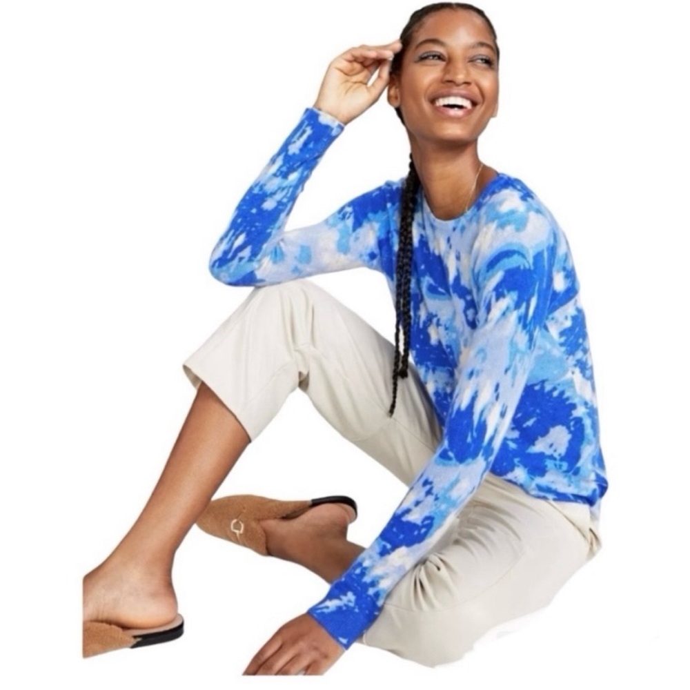 NEW UNWORN Charter Club 100% cashmere ultra light sweater ‘tie dye’, (no tag).